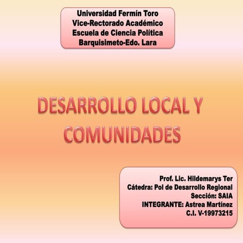 Desarrollo local