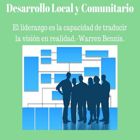 Desarrollo local y comunitario. Liderazgo