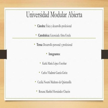 Desarrollo personal y profesional