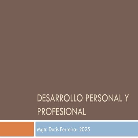 Presentación sobre desarrollo personal y social