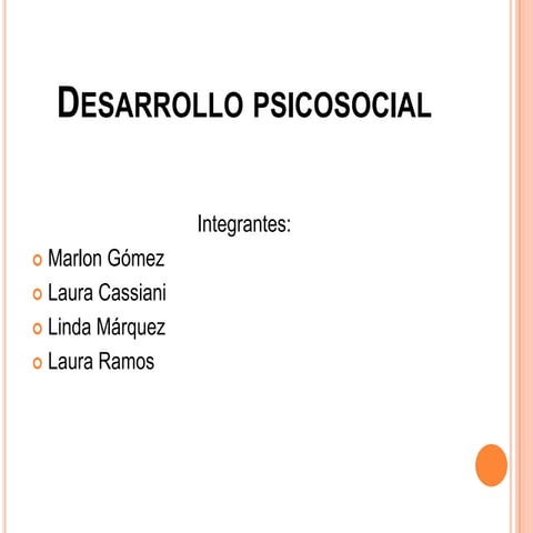 Desarrollo psicosocial