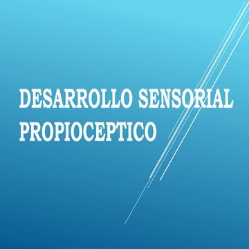 Desarrollo sensorial propioceptico