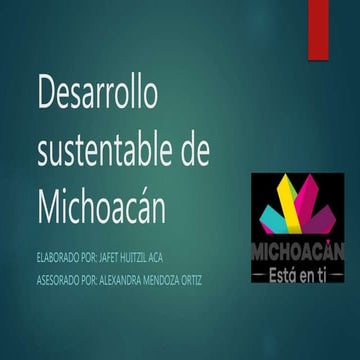 Desarrollo sustentable de michoacán