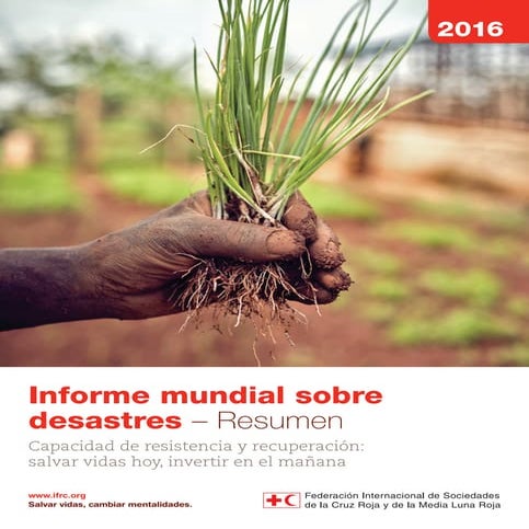 Desastre mundiales, informe 2016
