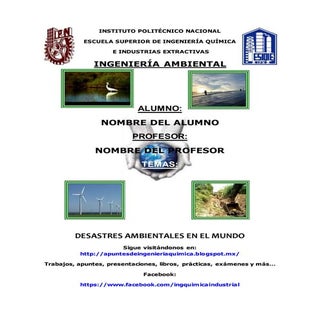 Desastres ambientales en el mundo: ...