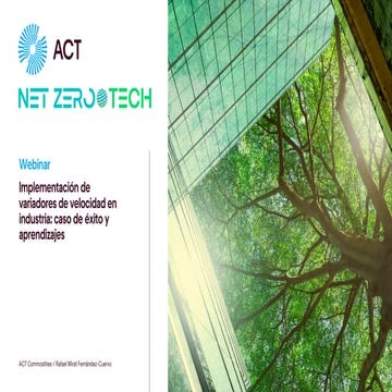 Implemenatcion de variadores de velocida para Descarbonizacion2025