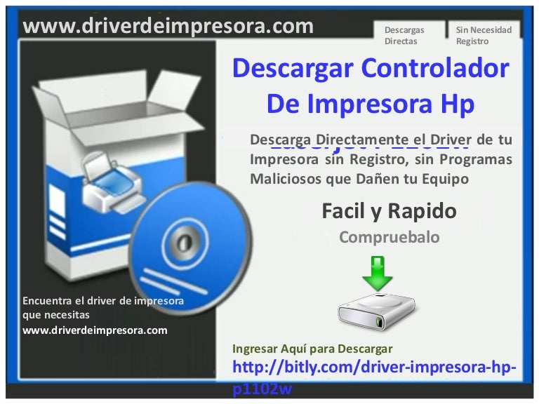 Descargar controlador de impresora hp laserjet p1102w