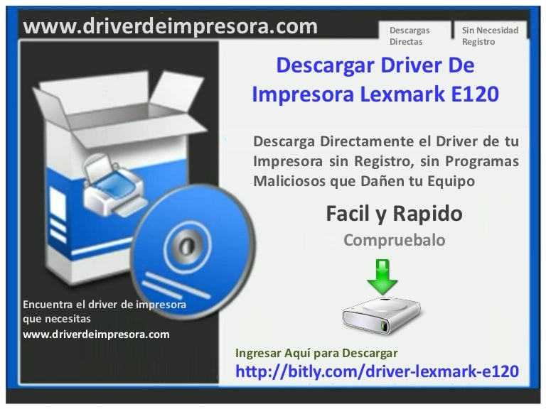 Descargar driver de impresora lexmark e120