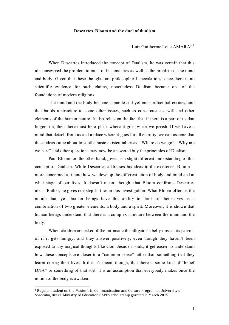 Dualism for dummies picture