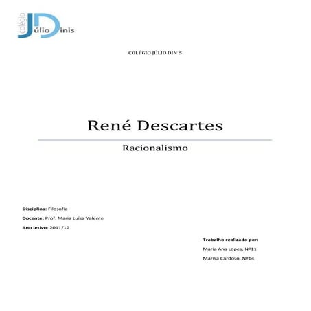 Descartes - Trab grupo III