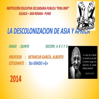Descolonizacion de asia y africa