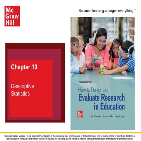 Descriptive statistics: how to design and evaluate research in education