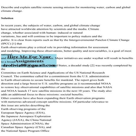 Describe and explain satellite remote sensing mission for monitoring.pdf