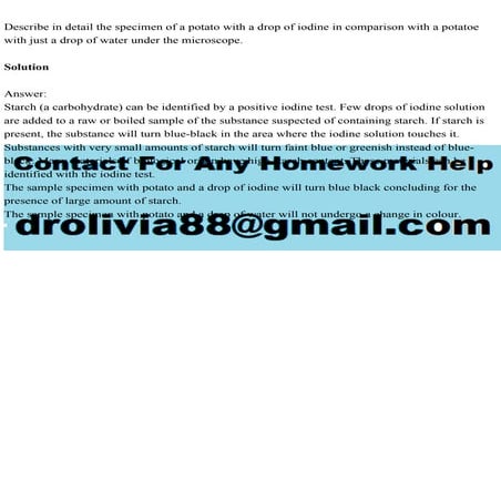 Describe in detail the specimen of a potato with a drop of iodine in.pdf