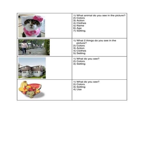 Describe in simple sentences