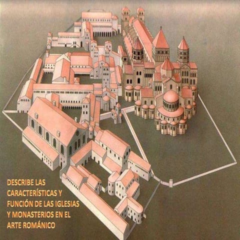 Describe las características y función de las iglesias y monasterios en el ar...