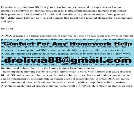 Describe or explain how SNPs in gens at evolutionary conserved break.pdf