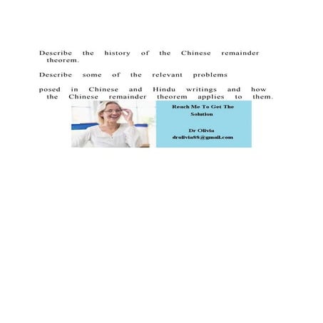 Describe    the    history    of    the    Chinese    remainder .docx