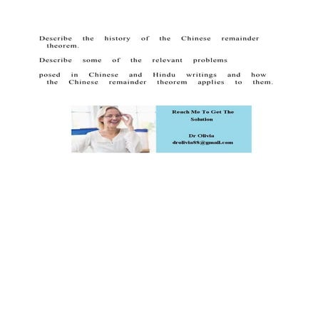 Describe    the    history    of    the    Chinese    remainder    t.docx