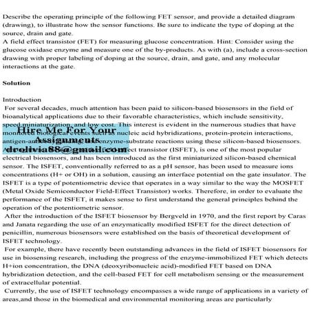 Nanowire FET based BioSensor for label free Detection | PDF