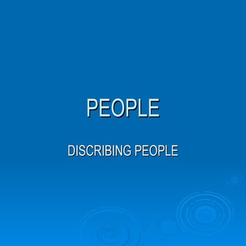 describing people
