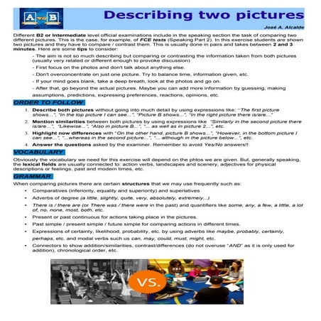 Describing two pictures