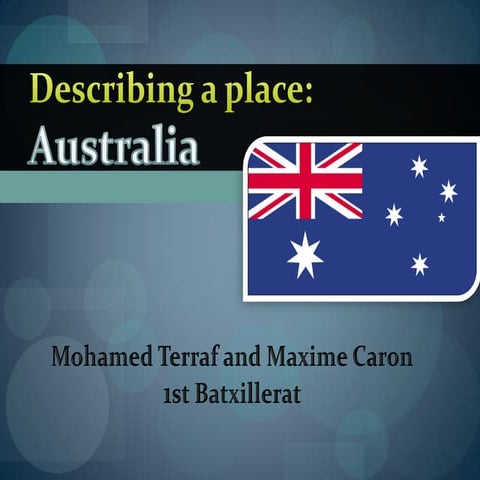 Describing a place australia