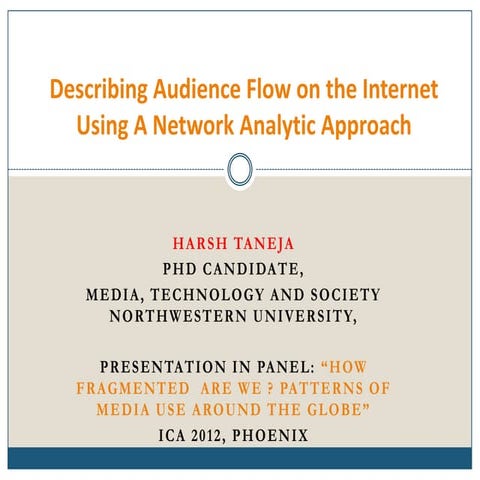 Describing audience flow on the internet