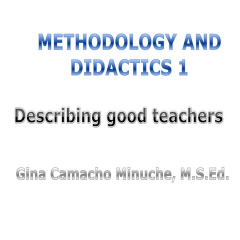 UTPL Describing good teachers