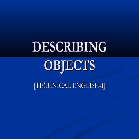 Describing objects