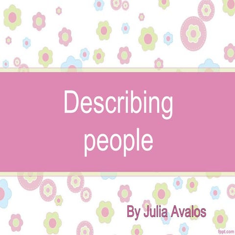 Describing people