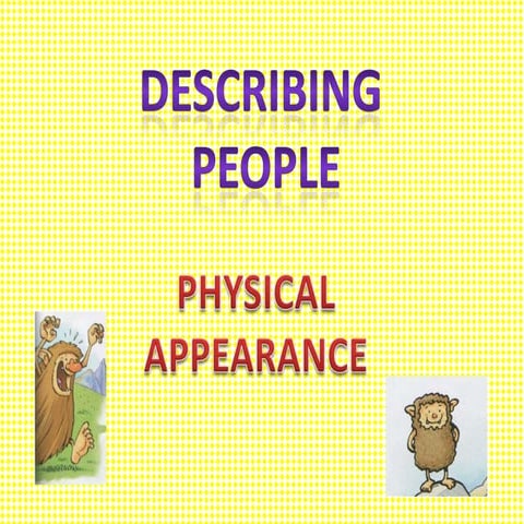 Describing people 4º