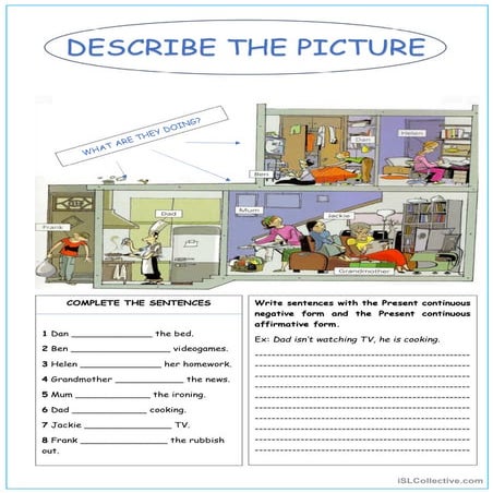 Practice Present Continuous Tense with Everyday Activities and Picture ...