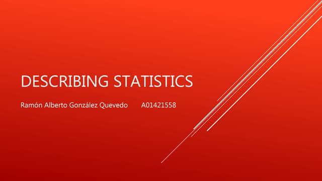 Describing statistics
