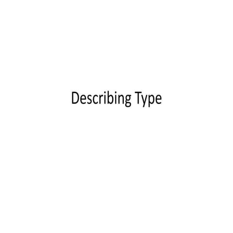 Describing type