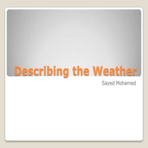 Describing Weather | PPTX