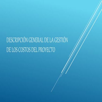 Gestión de Costos del Proyecto | PPTX