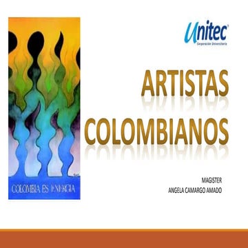 Descripción  artistas colombianos desde 1960