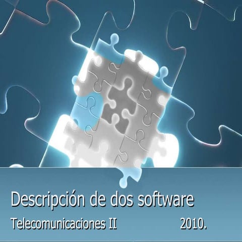 Descripción de dos software