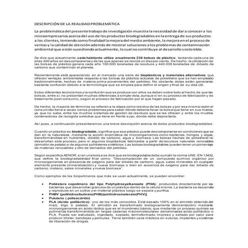 Descripción de la realidad problemática