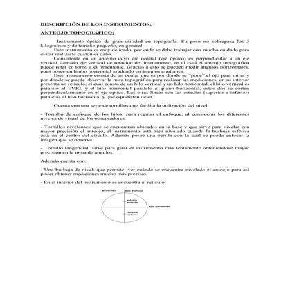 TOPOGRAFIA UTFSM Descripción de los instrumentos