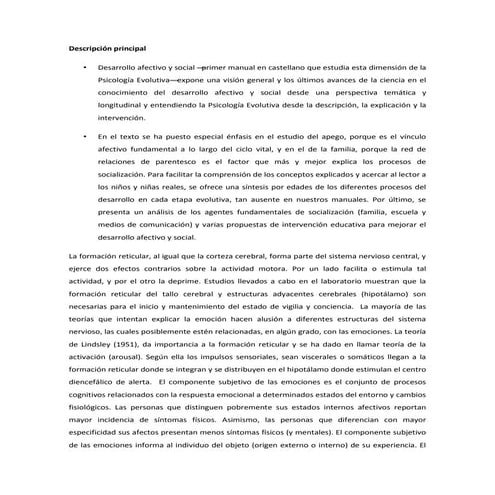 Descripción principaldesarrollo pficoafectivo y cognitivo en niños de 10 a 12 años