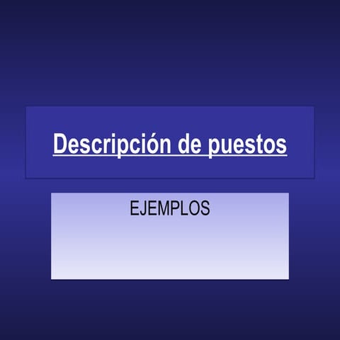 Descripción y analisi de puestos  aplicacion may11