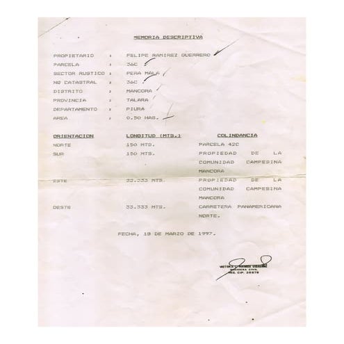 Descripcion catastral