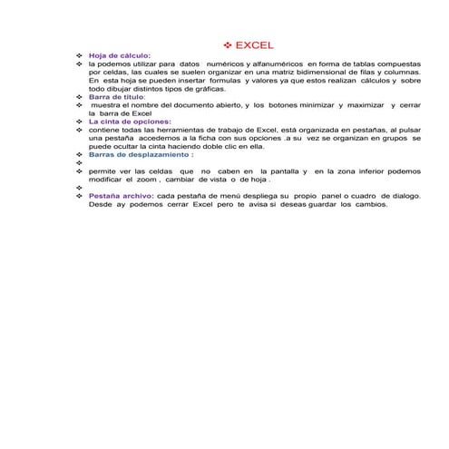 Descripcion de hojas