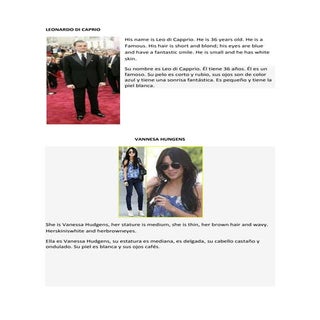 Descripcion de personajes famosos