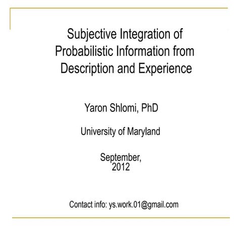 Description And Experience