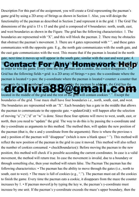 Description For this part of the assignment, you will create a Grid .pdf