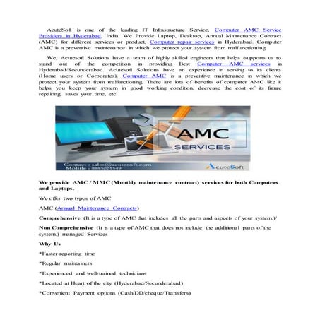Computer AMC,Computer Repair Services