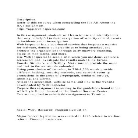 DescriptionRefer to this resource when completing the Its All .docx